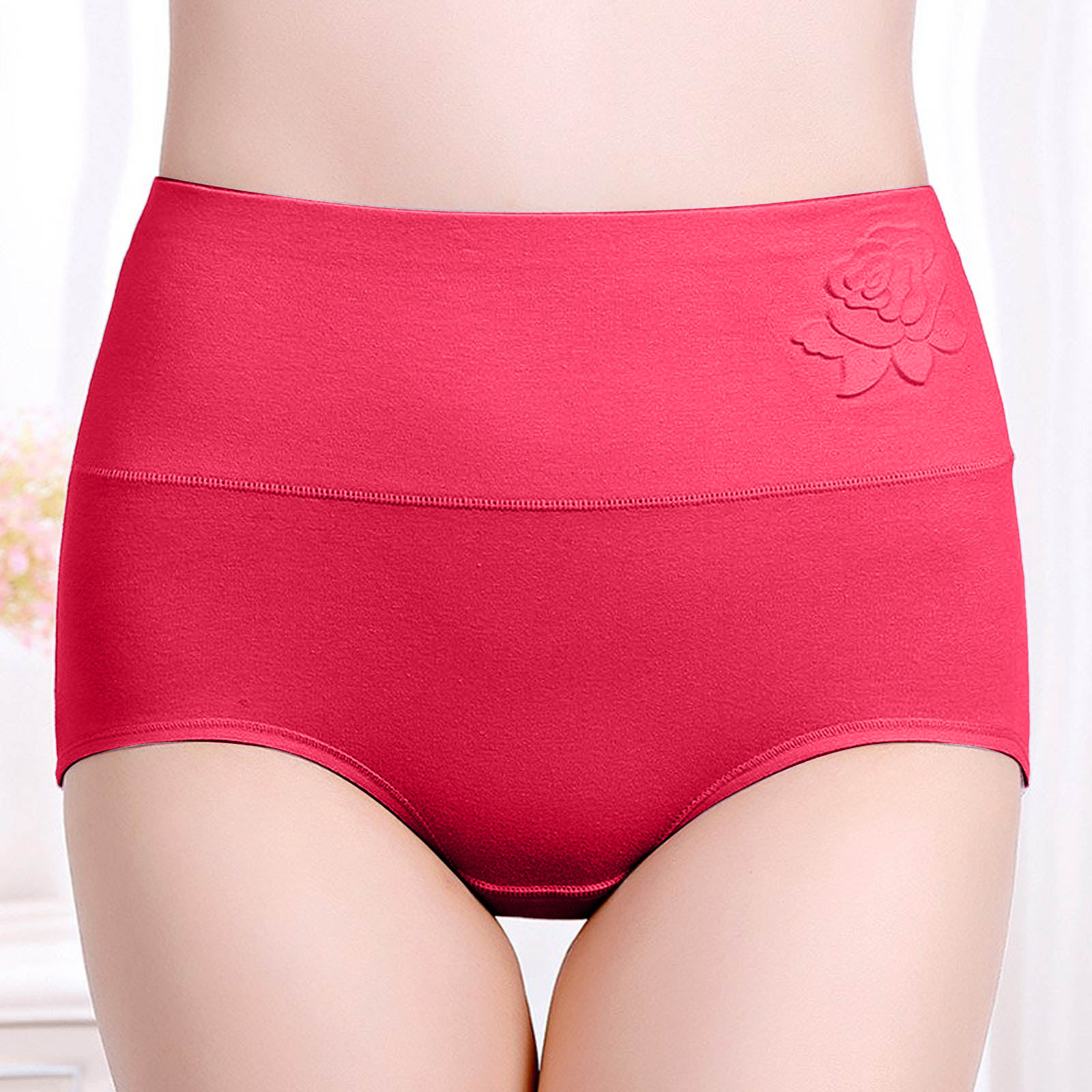 thumbnail image 3 of Braguitas posparto de cintura alta para mujer, cobertura total - Algodón, color liso, cómodas - L-XXL, 3 of 6